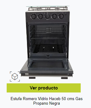 Estufa romero vidrio - gas propano
